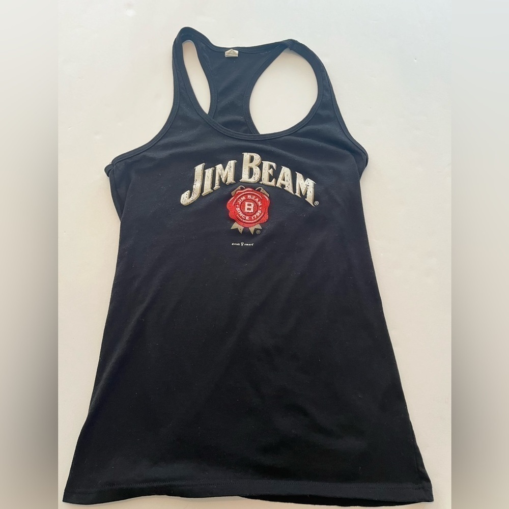 Women’s Black Jim Bean String Tank Top Size Large - Picture 1 of 2
